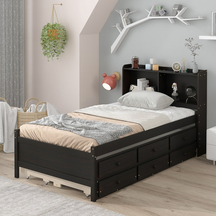 Latitude Run® Solid Wood Storage Bed Wayfair